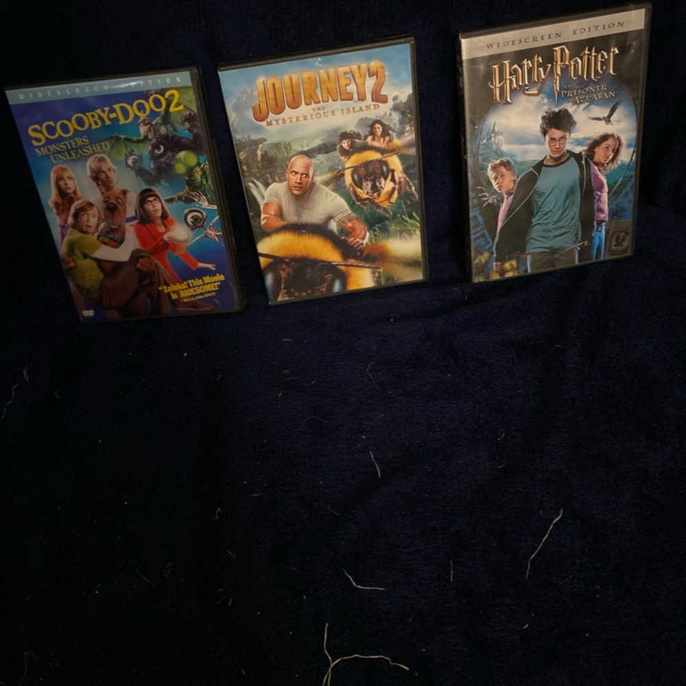 Scooby-Doo 2, Journey 2 & Harry Potter DVD Movie Lot - Blue Covers
